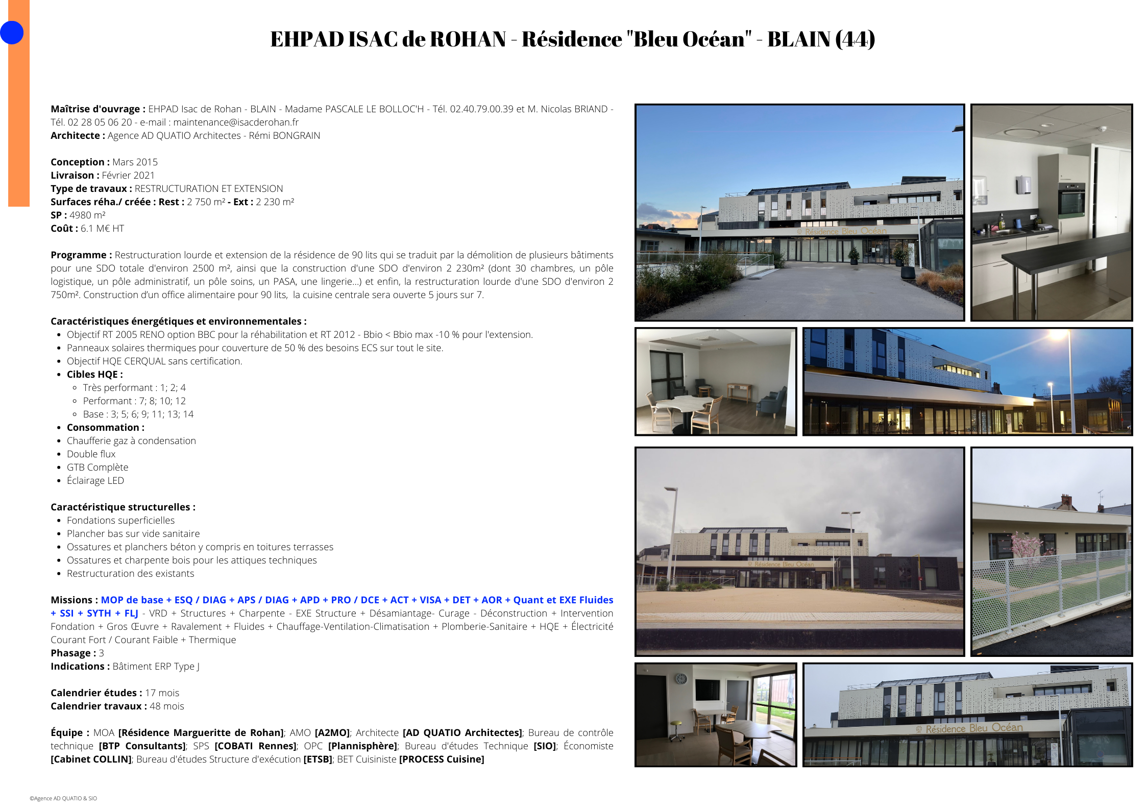 EHPAD Isac de Rohan Residence Bleu Ocean BLAIN Sans Hono SIO 1